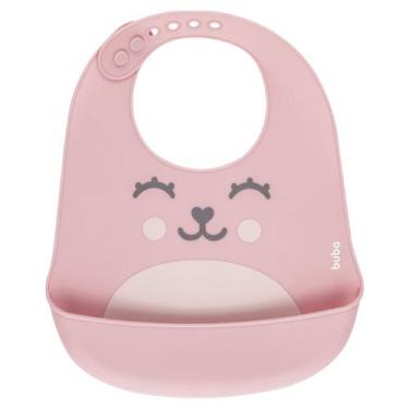Imagem de Babador Buba De Silicone Com Bolso Gummy Rosa E Azul