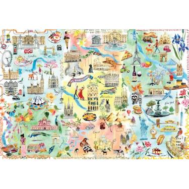 Imagem de Buffalo Games - Fay Ford - Mapa da cidade grande - Quebra-cabeça adulto de 2000 peças - Quebra-cabeça desafiador perfeito para noites de jogos - O tamanho final é 38,50 x 26,50