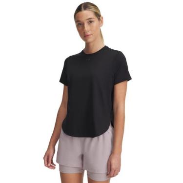 Imagem de Camiseta de Corrida Under Armour Launch Elite Feminina, Preto, GG