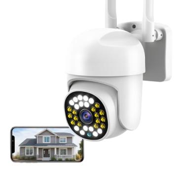 Imagem de Kit Câmeras de Segurança Wi-Fi Externa 4MP Full HD, IP Sem Fio 5G, Visão Noturna Infravermelha, Dupla Lente Grande Angular,IP66 Prova d’Água e Poeira, Áudio Bidirecional e Monitoramento Tempo Real (2)