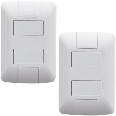 Imagem de Kit 2 Conjunto Interruptor Simples + Paralelo 6a Tramontina