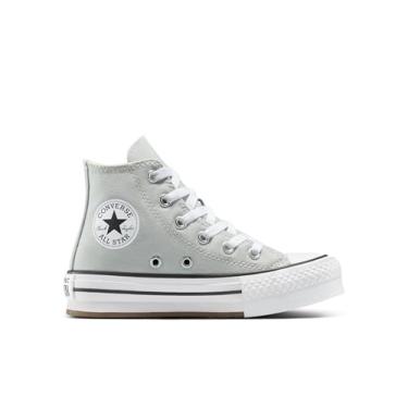 Imagem de Converse Tênis Chuck Taylor All Star Eva Lift Platform (criança pequena), cinza lavado/branco, 42 unissex, Cinza/branco lavado na chuva, 10.5 Little Kid