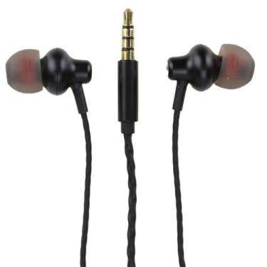 Imagem de Fone Com Fio De Ouvido Branco Ou Preto Intra-Auricular Com Microfone I