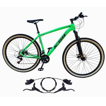 Imagem de Bicicleta Aro 29 KSW Aluinio 24 Velocidades Freio Hidraulico (VERDE/PRETO, 19)