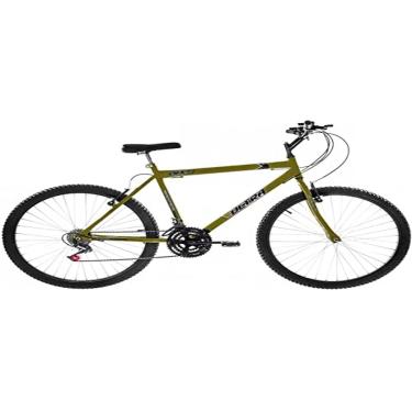 Imagem de Bicicleta de Passeio Ultra Bikes Esporte Aro 26 Reforçada Freio V-Brake – 18 Marchas Verde Oliva Fosco