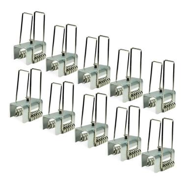 Imagem de Presilhas Garra Gafanhoto Perfil De Led Embutir Kit 10 Pçs N