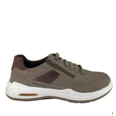 Imagem de Sapatênis Masculino Conforto Couro 110507 Pegada - Areia, 40