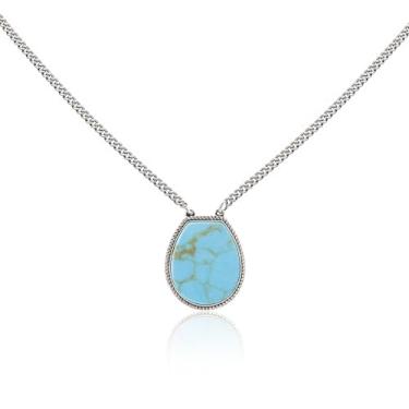 Imagem de Montana West Colar feminino com pingente Wrangler Western, ouro 14k, prata, turquesa, cowgirl, vintage, moda, Cobre, Sem Pedra Preciosa