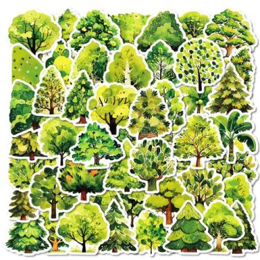 Imagem de Adesivos e decalques de vinil Forest Animal, 50 unidades à prova d'águ