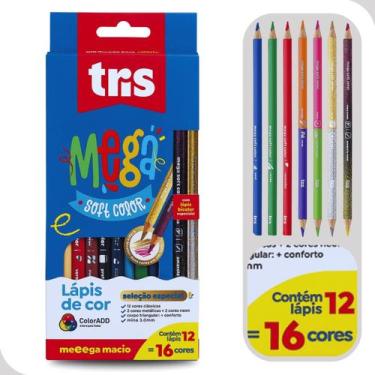 Imagem de Lápis de Cor 12 Un Mega Softcolor Summit Regulares Neon Metálicas 16 C