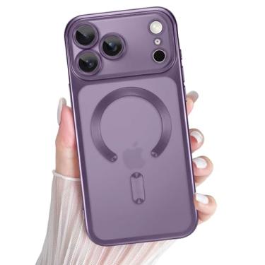Imagem de tharlet Capa magnética para iPhone 17 Pro Max 17.5 cm fofa borda revestida de luxo transparente com proteção total da lente da câmera [compatível com Magsafe] [proteções contra quedas de grau militar