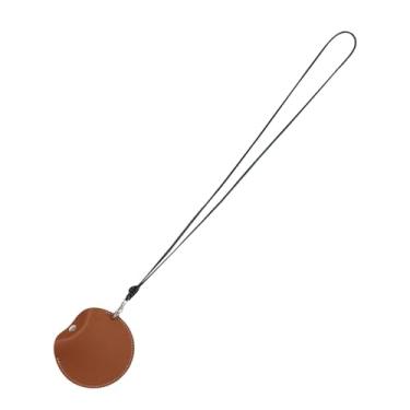 Imagem de Capa de fone de ouvido pequena, capa de fone de ouvido, Capa de fone de ouvido pequena de couro PU com cordão longo, Bolsa para fone de ouvido com botão, bolsa multifuncional portátil para adereços fo