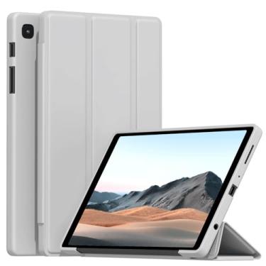 Imagem de Ocricll Capa para Samsung Galaxy Tab A7 Lite 8,7 polegadas 2021 (modelo: SM-T220/T225/T227), capa fina e leve com três dobras com revestimento traseiro de TPU macio, cinza