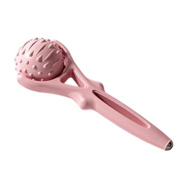 Imagem de harayaa Rolo de massagem com textura para automassagem, ideal para exercícios físicos. Leve, compacto e fácil de usar nas pernas, Rosa