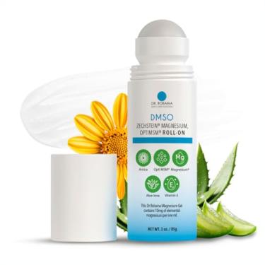 Imagem de Dr. Robaina DMSO Roll-On - 99,9% puro grau farmacêutico | Aplicação conveniente e limpa | com magnésio Zechstein, MSM, Arnica, Aloe Vera, vitamina E - 113 g | Feito nos EUA