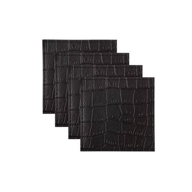 Imagem de Porta Copos Alligator 4 Peças em Couro 10x10cm Maxwell & Williams Preto