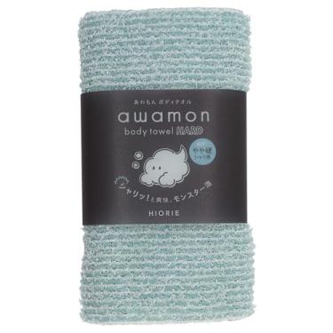 Imagem de HIORIE Toalha de banho esfoliante – Toalha corporal de textura firme para espuma rica e luxuosa - azul claro - Feito no Japão