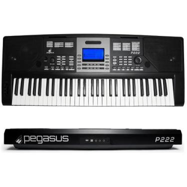 Imagem de Teclado Sintetizador Eletronico Pegasus P222 61 teclas Preto *