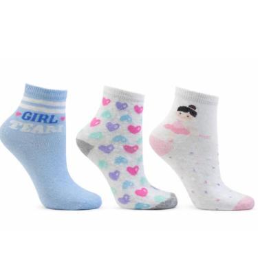 Imagem de Kit 3 pares meia escolar meninas derby 2499001 algodão antialergico, 2