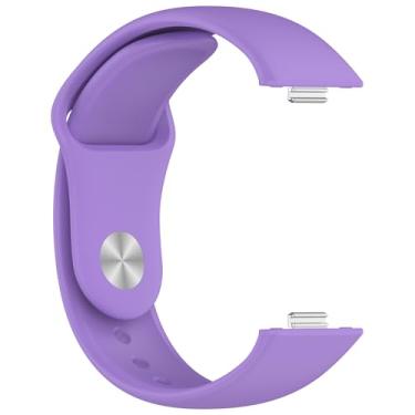 Imagem de KAPPDE Pulseira de silicone para Huawei Watch Fit 3, acessórios para smartwatch, pulseira esportiva correa de substituição para Huawei Watch serve para 3 pulseiras (roxo lilás)