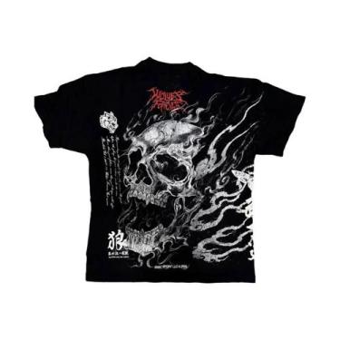 Imagem de Camiseta Unissex Harajuku Gótica Samurai Streetwear Fashionable Dark K