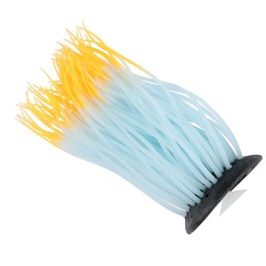 Imagem de Generic Ornamento de Anêmona de Simulação de Silicone para Decoração de Aquário, Anêmona de Mar Luminosa para Tanque de Peixes, Material de Silicone Seguro para Tanque de Peixes de água Doce (Laranja)