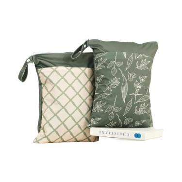 Imagem de Conjunto De 2 Bolsas Impermeáveis Para Fraldas De Bebê 30x40cm, Bolsa 