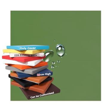 Imagem de Sofa Bench Cushion Cover Only Window Seat Cushions Covers Indoor Garden For Furniture Chair Pads Customise Replacement Removable With Zipper 10cm-Height Leather Waterproof(130x55 cm)