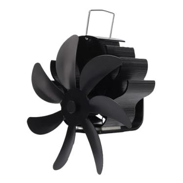 Imagem de AUNMAS Ventilador de Lareira de Tubo, Ventilador de Fogão a Lenha Com Proteção contra Superaquecimento para Lareira de Queimador de Gás, Liga de Alumínio Magnética