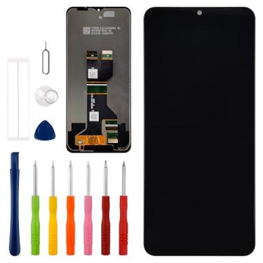 Imagem de Vvsialeek Novo conjunto de digitalizador de tela sensível ao toque LCD compatível com T-Mobile Revvl 7 [16.7 cm] com ferramentas de reparo - com funcionalidade de impressão digital