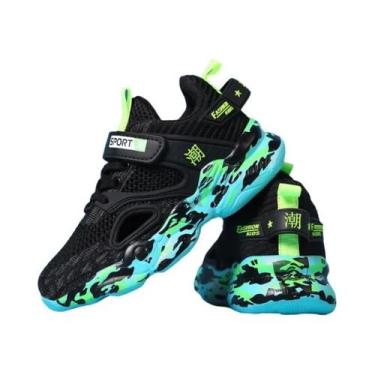 Imagem de Calçados esportivos de verão para meninos, calçados casuais ocos da mo