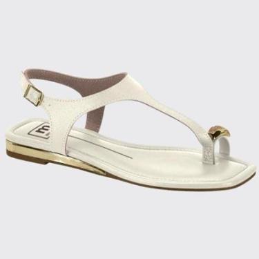 Imagem de Sandália Feminina Rasteira Anabela Dedal Botons Confort Moleca 5559.103.9569-Feminino