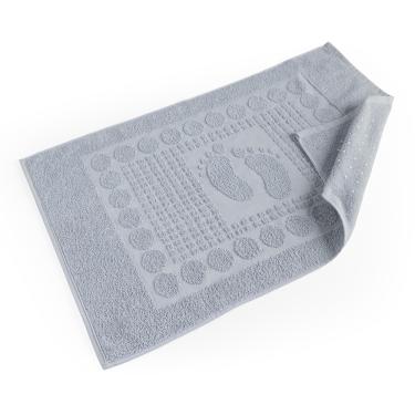 Imagem de Toalha de Piso Wave Gramatura 700g/m² Antiderrapante 01 Peça 100% Algodão - Céu Nublado