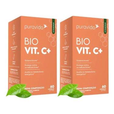 Imagem de Kit 2 Bio Vit C+ Puravida 60 Cáps vitamina c