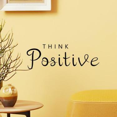 Imagem de Adesivo de parede Think Positive Motivational Quote 20x30cm PVC - yiwe