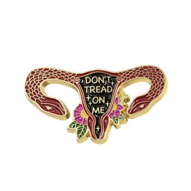 Imagem de Alfinetes de broche Creative Uterus Snake Design Don't Tread on Me - y