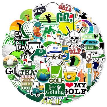 Imagem de Adesivos Golf, 50 unidades para adultos e adolescentes, vinil impermeá
