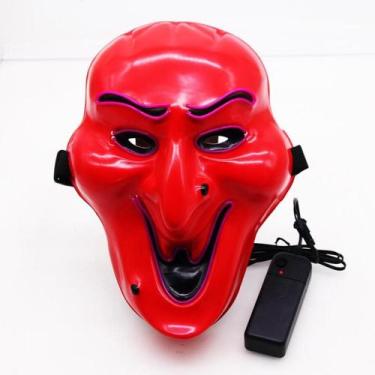 Imagem de Máscara El Luminous Red Halloween Funny Horror Flashs Luminous - yiwei