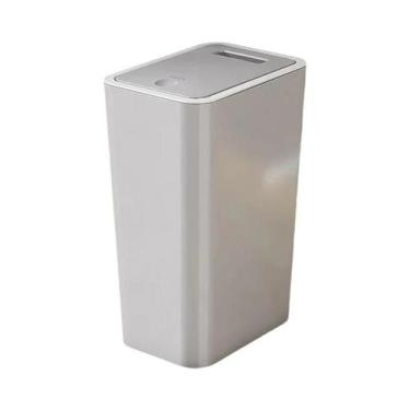 Imagem de Lixeira Moderna De Plástico Durável Com Design Compacto, À Prova De Va