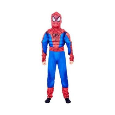 Imagem de Fantasia De Super-Herói Peter Parker Com Peito Musculoso Para Crianças