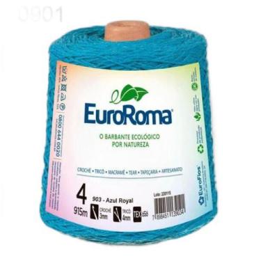 Imagem de Barbante EuroRoma Colorido N.4 600g, 901, Azul piscina