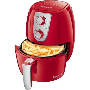 Imagem de Fritadeira Elétrica Air Fryer Pratic Inox Red 3,2L Mondial AF-34-R 1270W Vermelho - 220v