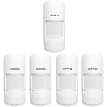 Imagem de Kit 5 Sensores Alarme Passivo IVP 5001 PET SHIELD Intelbras