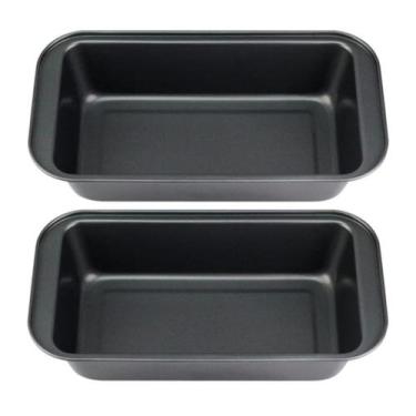 Imagem de 2 Forma Assadeira Pão Caseiro Bolo Inglês Antiaderente 20cm - Sk