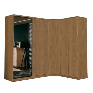 Imagem de Guarda Roupa Modulado de Canto 5 Portas com Espelho 3 Peças Decor - Mó