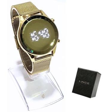 Imagem de Relógio Lince Feminino Digital Led Dourado LDG4648LCXKX