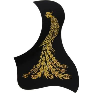 Imagem de Escudo p/ violão ronsani rainbow - pavão gold 1695