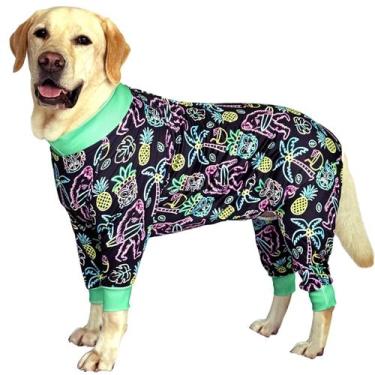 Imagem de Traje de recuperação pós-cirúrgica para cães PriPre com estampa de ora
