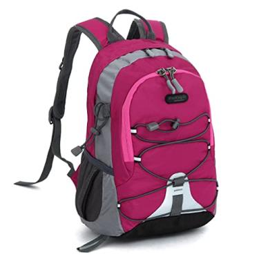 Imagem de Mochila impermeavel Esportivas viagem Masculino/Feminino 2022 novo estilo Rosa vermelha
