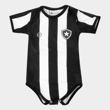 Imagem de Body Botafogo Infantil Torcida Baby Listrado Proteção Uv